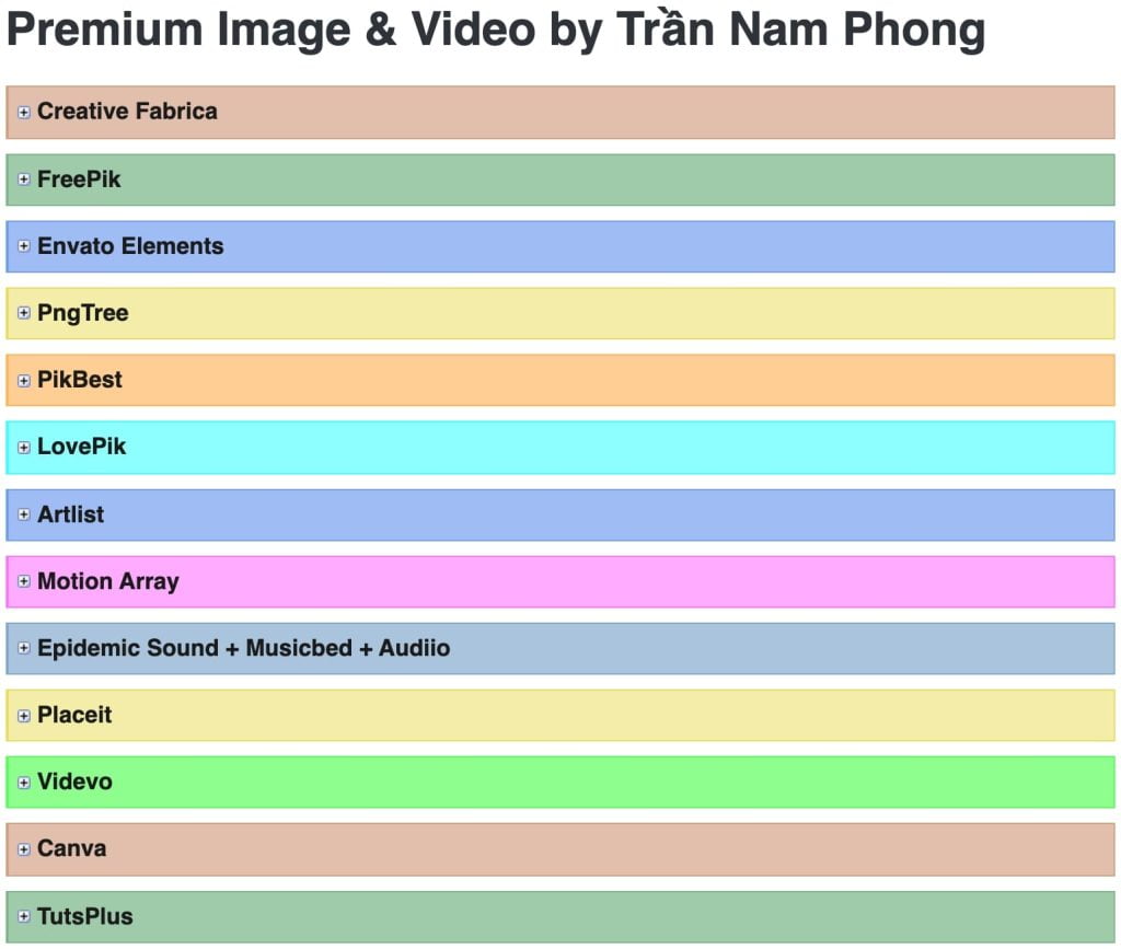 Bộ Premium Image & Video by Trần Nam Phong