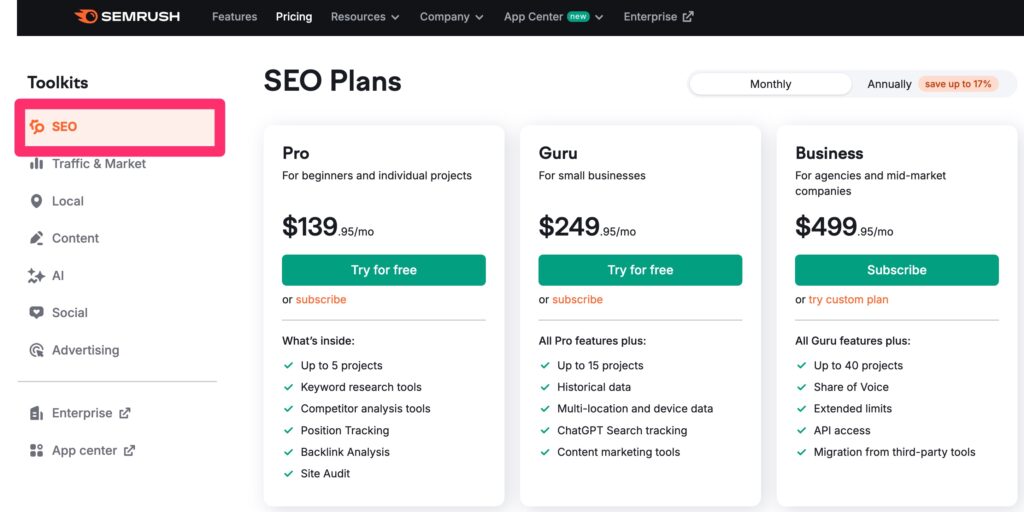 https://www.semrush.com/pricing/
